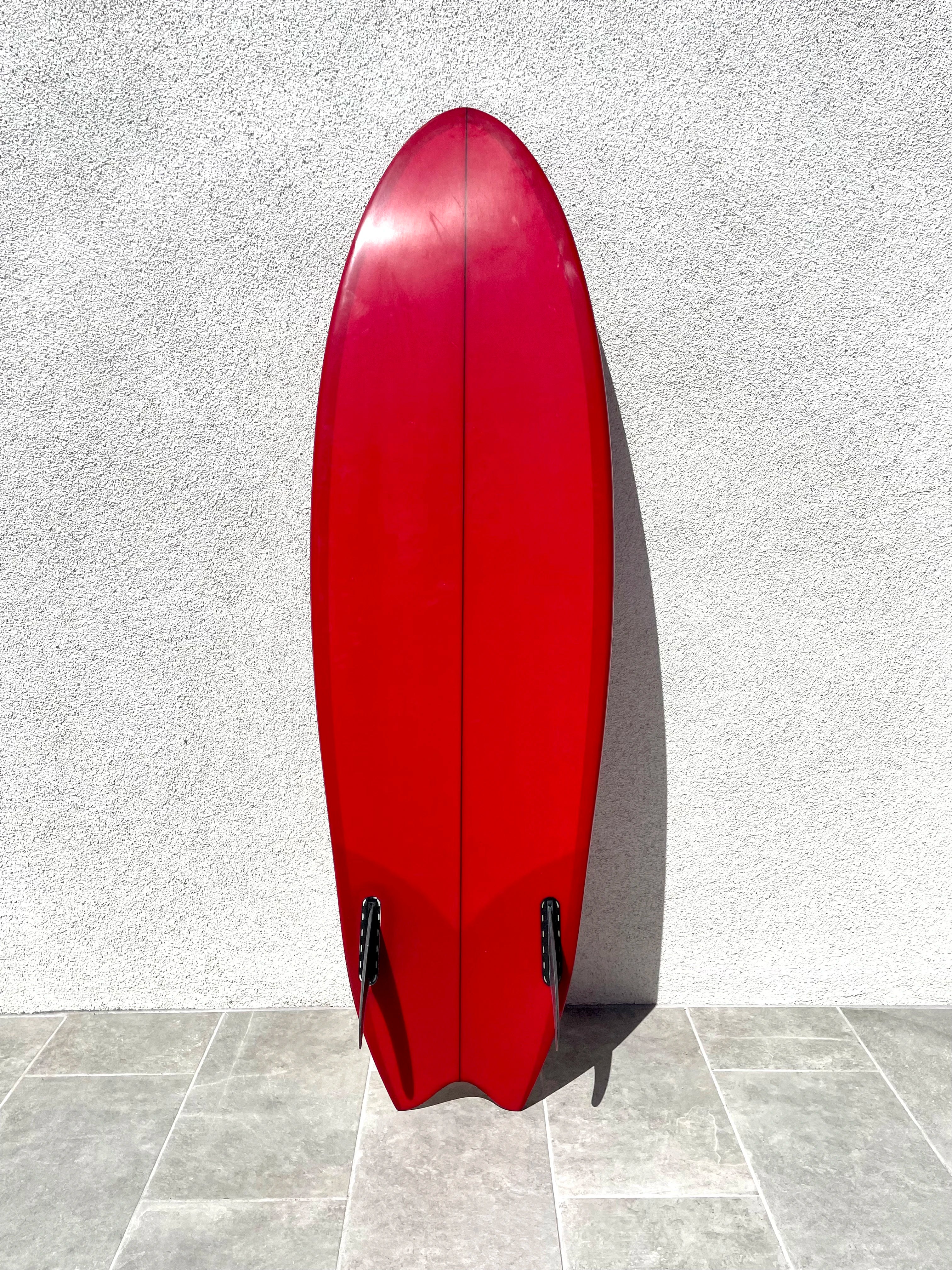 Ryan Burch | 5’7” Cuttle Fish Red Surfboard (USED)
