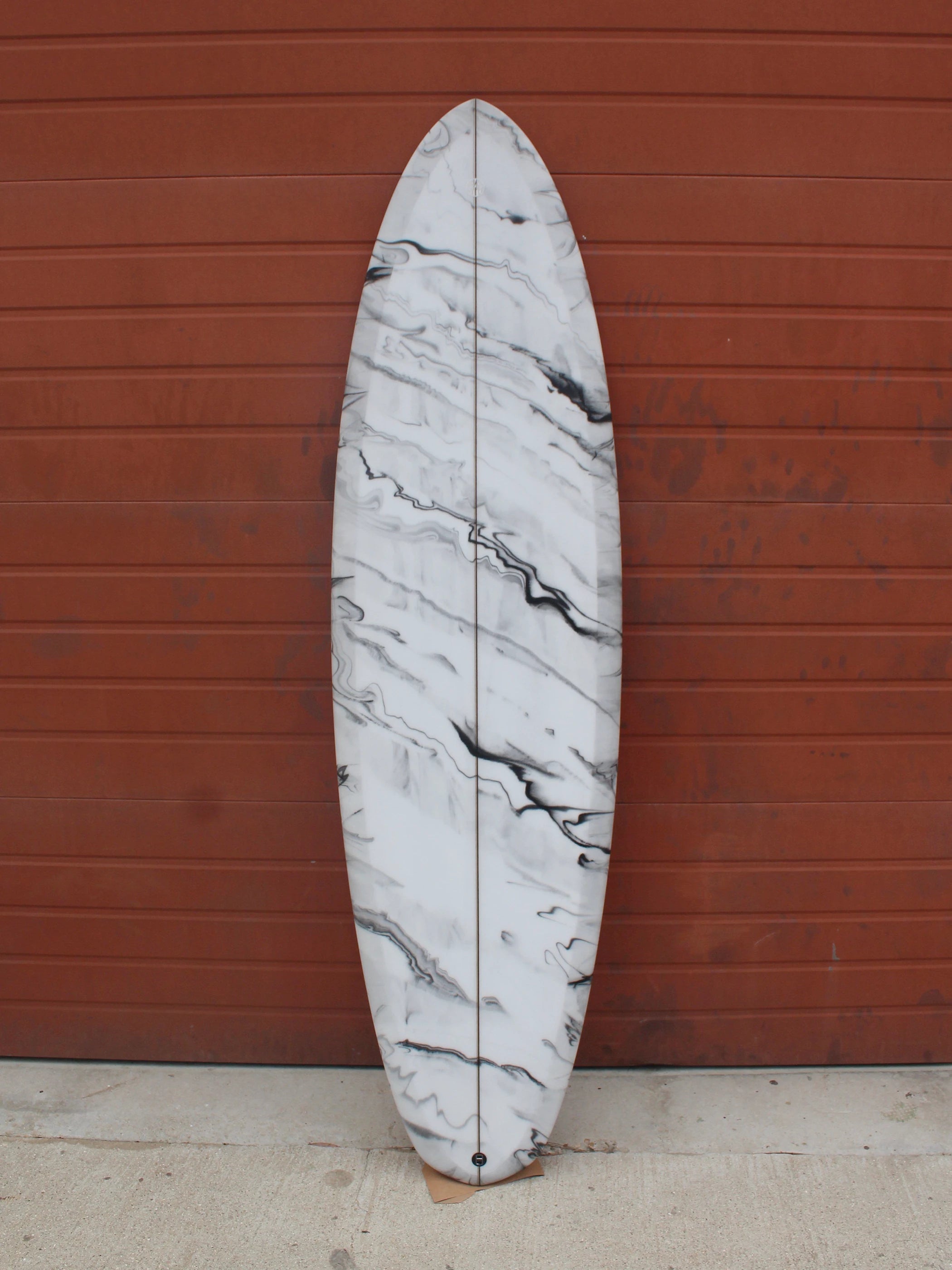 Simon Shapes | 6'8'' Arc Tail Quad Hull | Black/White Surfboard