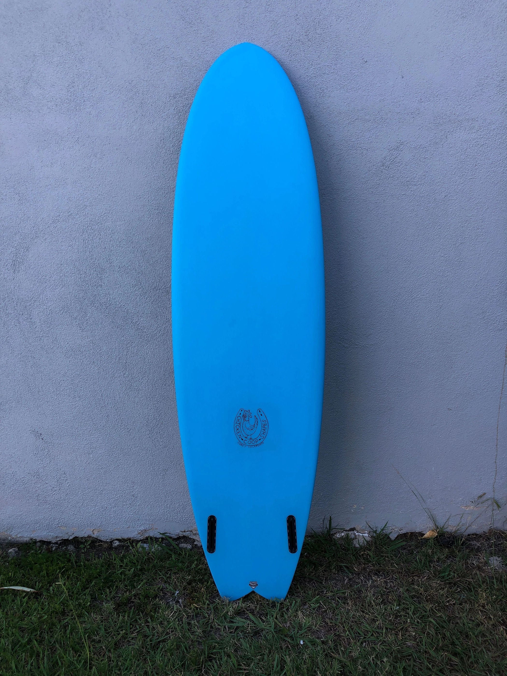Kookapinto Shapes | Baitfish Twin Fin 6'10 Skye Blue Surfboard