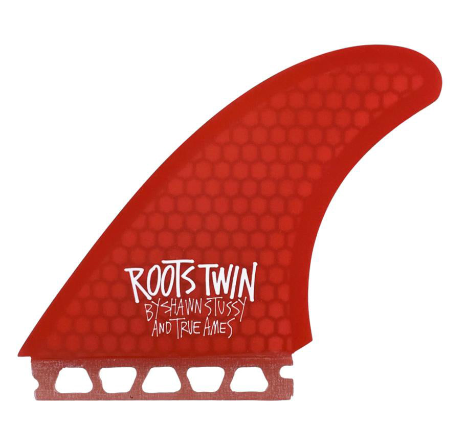 True Ames | Stussy Roots Twin Red - Futures Compatible Surfboard Fins