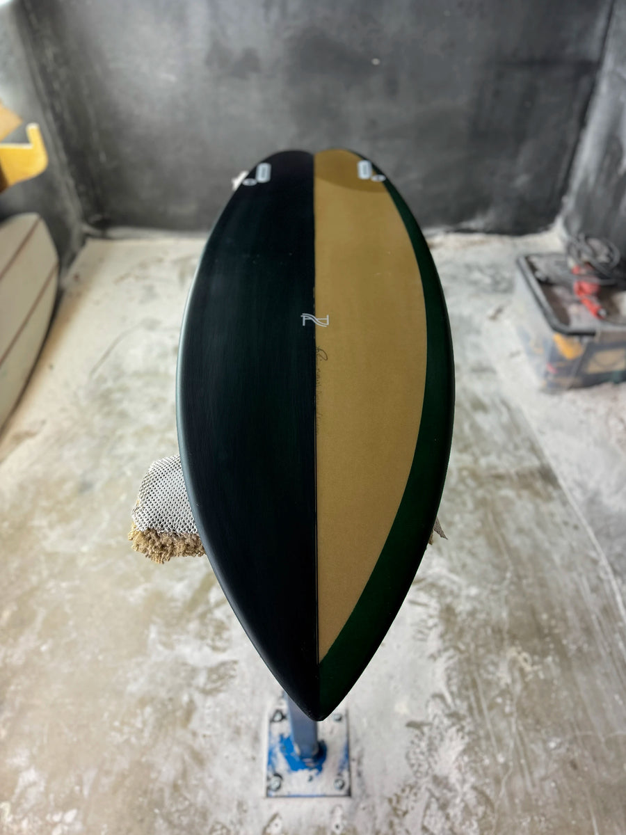 AH Vessels | 5'4” Gaffer Twinzer Green/Clear Surfboard