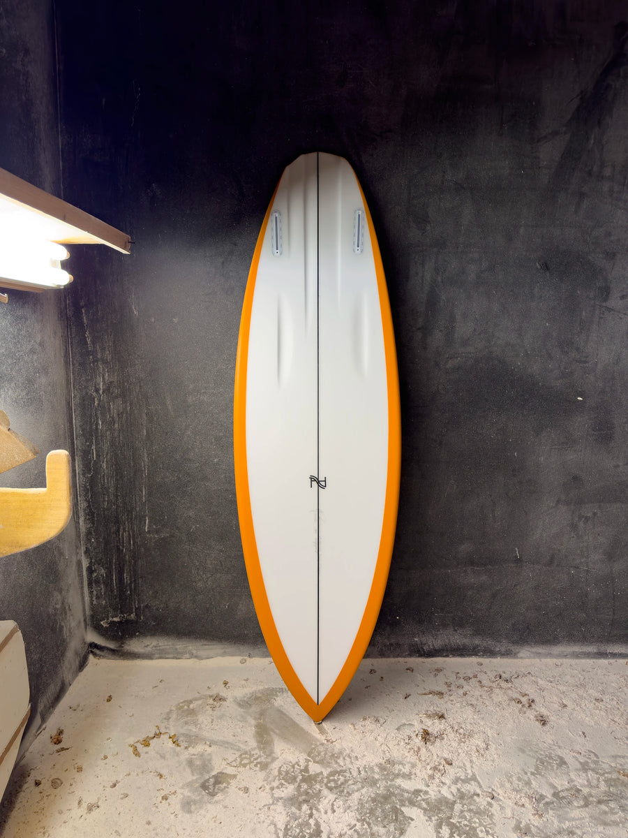 AH Vessels | 5’8” Fangorn Twin (Regular Foot) Orange Surfboard