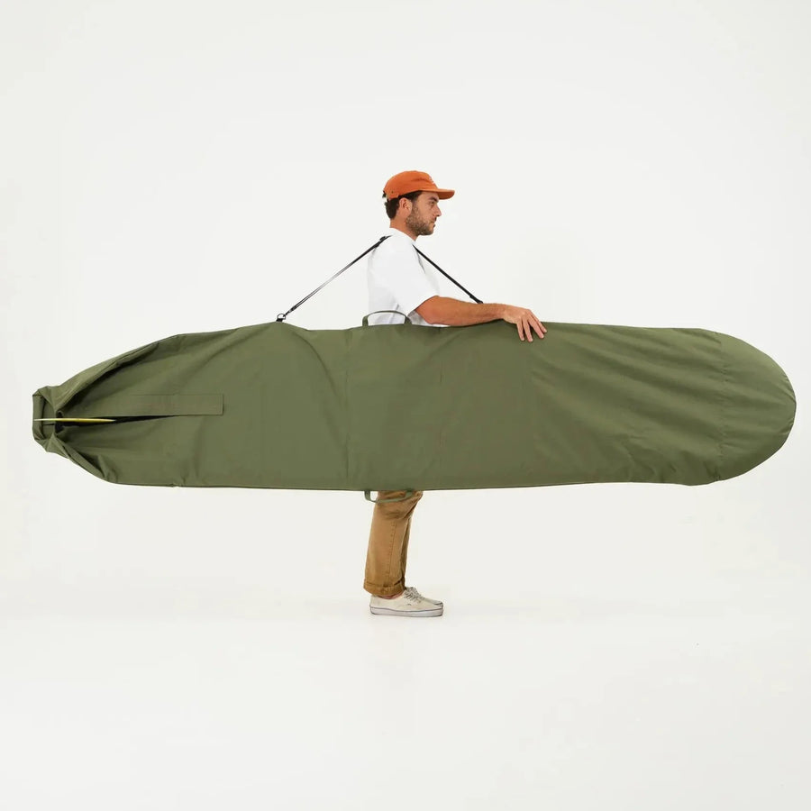 Olive Drab Canvas Surfboard Bag - Surf Bored