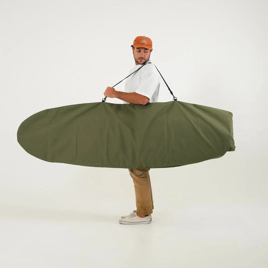 Olive Drab Canvas Surfboard Bag - Surf Bored