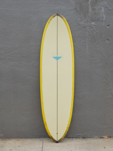 Rich Pavel Choice | 7'7” Egg Abstract Purple and Yellow Surfboard - Surf Bored