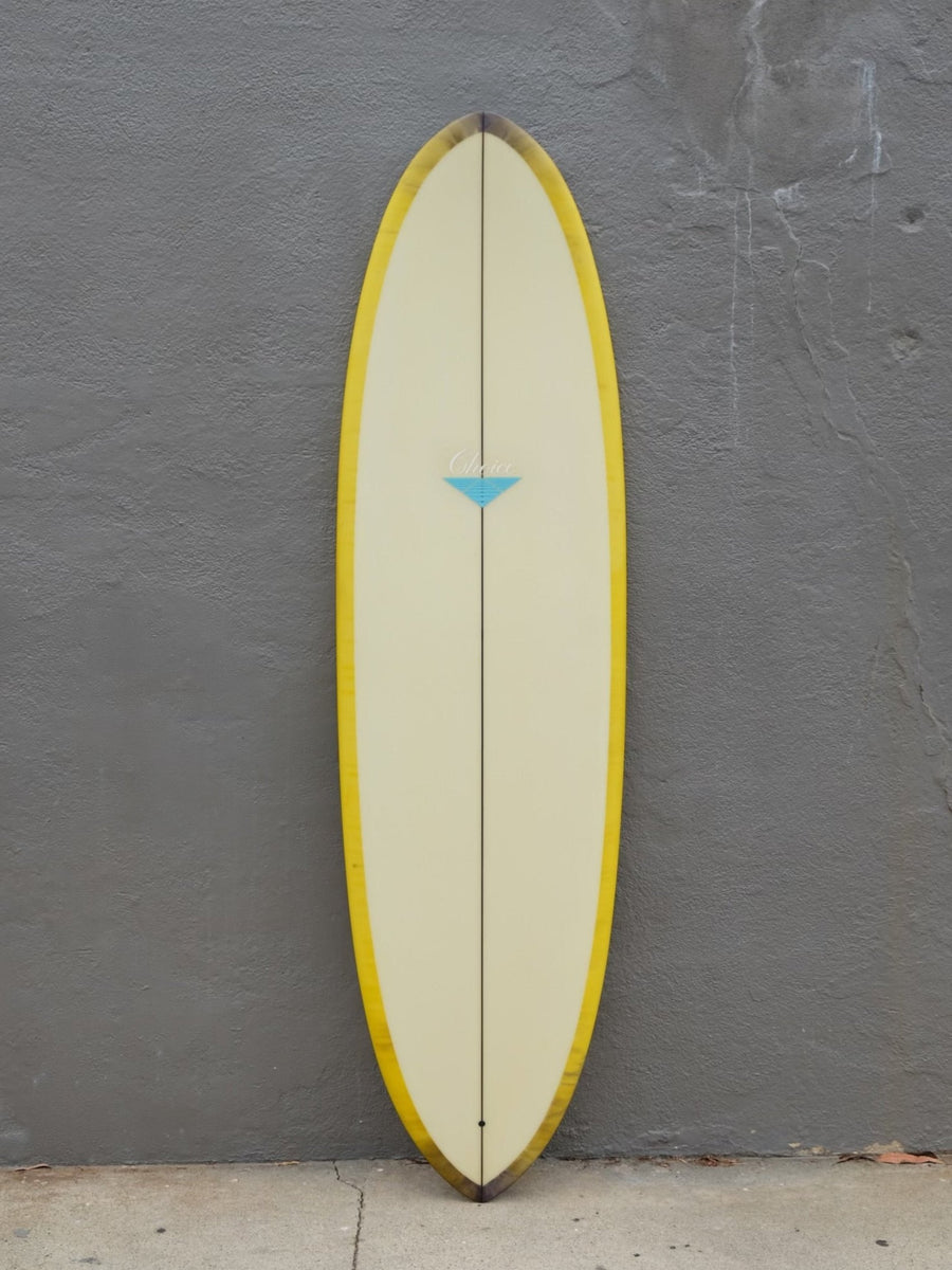 Rich Pavel Choice | 7'7” Egg Abstract Purple and Yellow Surfboard - Surf Bored