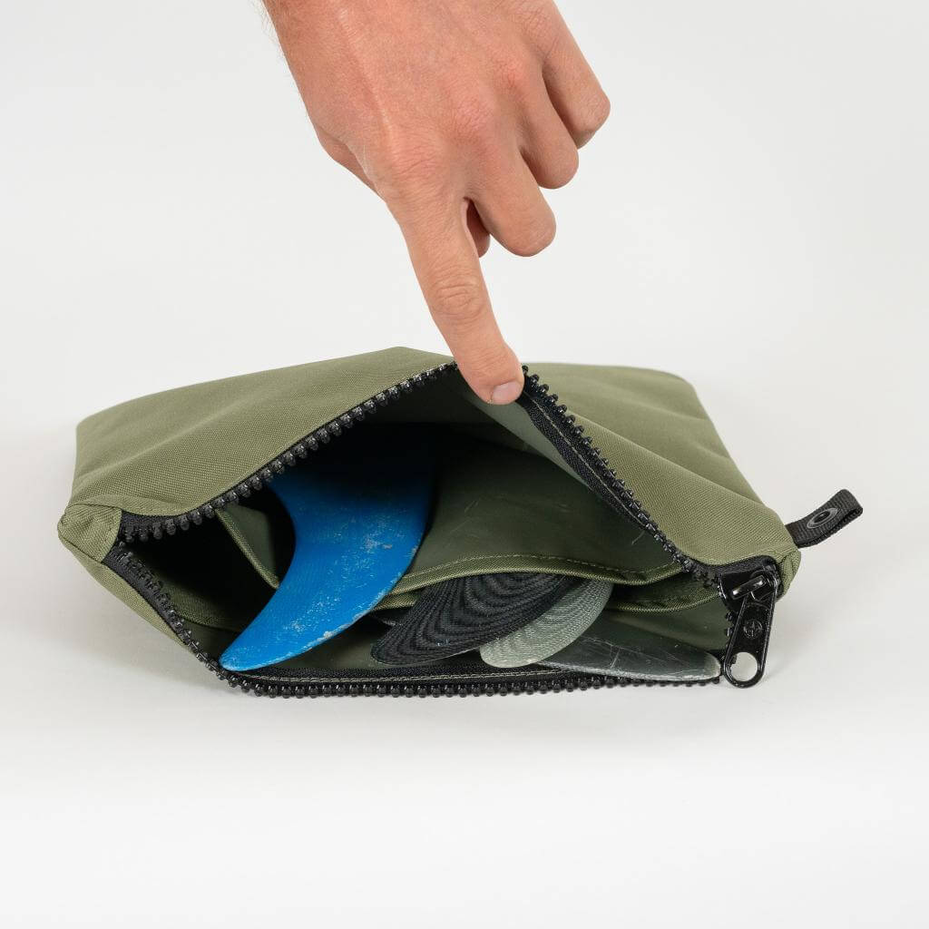 Faro Board Bags | Surfboard Fin Wallet - Olive Drab