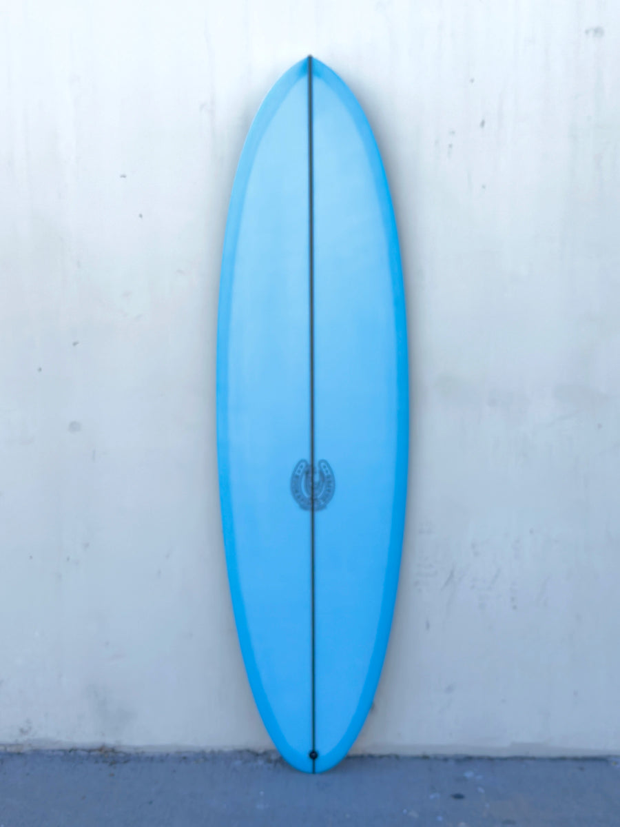 6'4" Thin Twin Baby Blue Surfboard