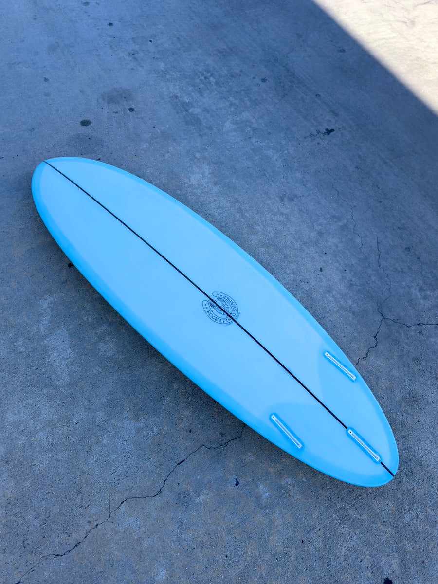 6'4" Thin Twin Baby Blue Surfboard