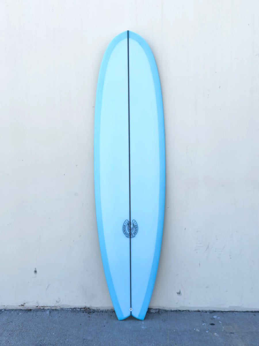 7'2" Fishy Noserider Blue Surfboard