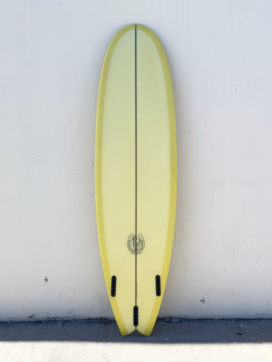 7'2" Fishy Noserider Yellow Tint Surfboard