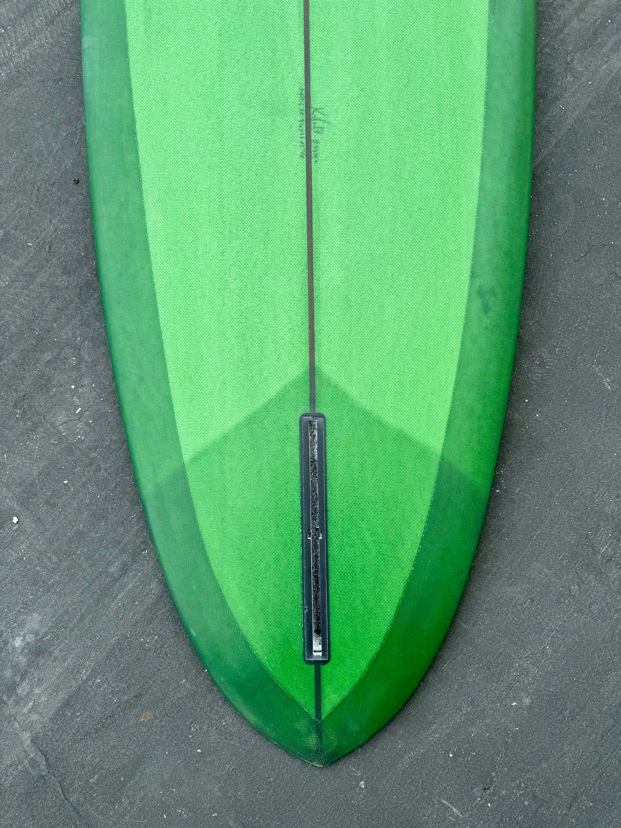 Kris Hall | 9'6" Jazz Pin Moss Green Fade Longboard - Surf Bored