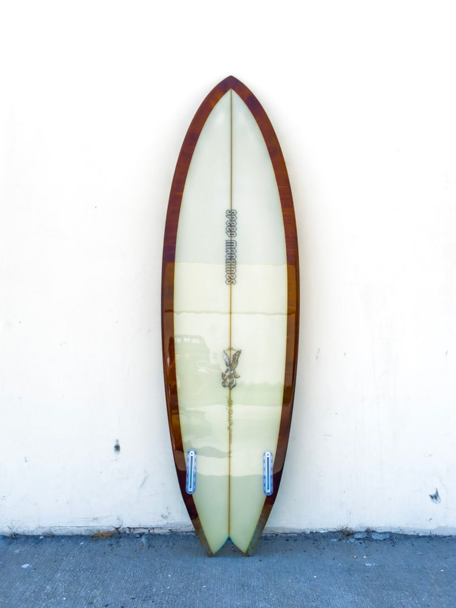 Nuevo Camino | 5'8” Talladega Twin Abstract Bronze Polished Surfboard