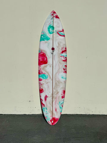 Petal to the Metal | 6’6” Charlotte Charger Abstract Channel Twin Surfboard