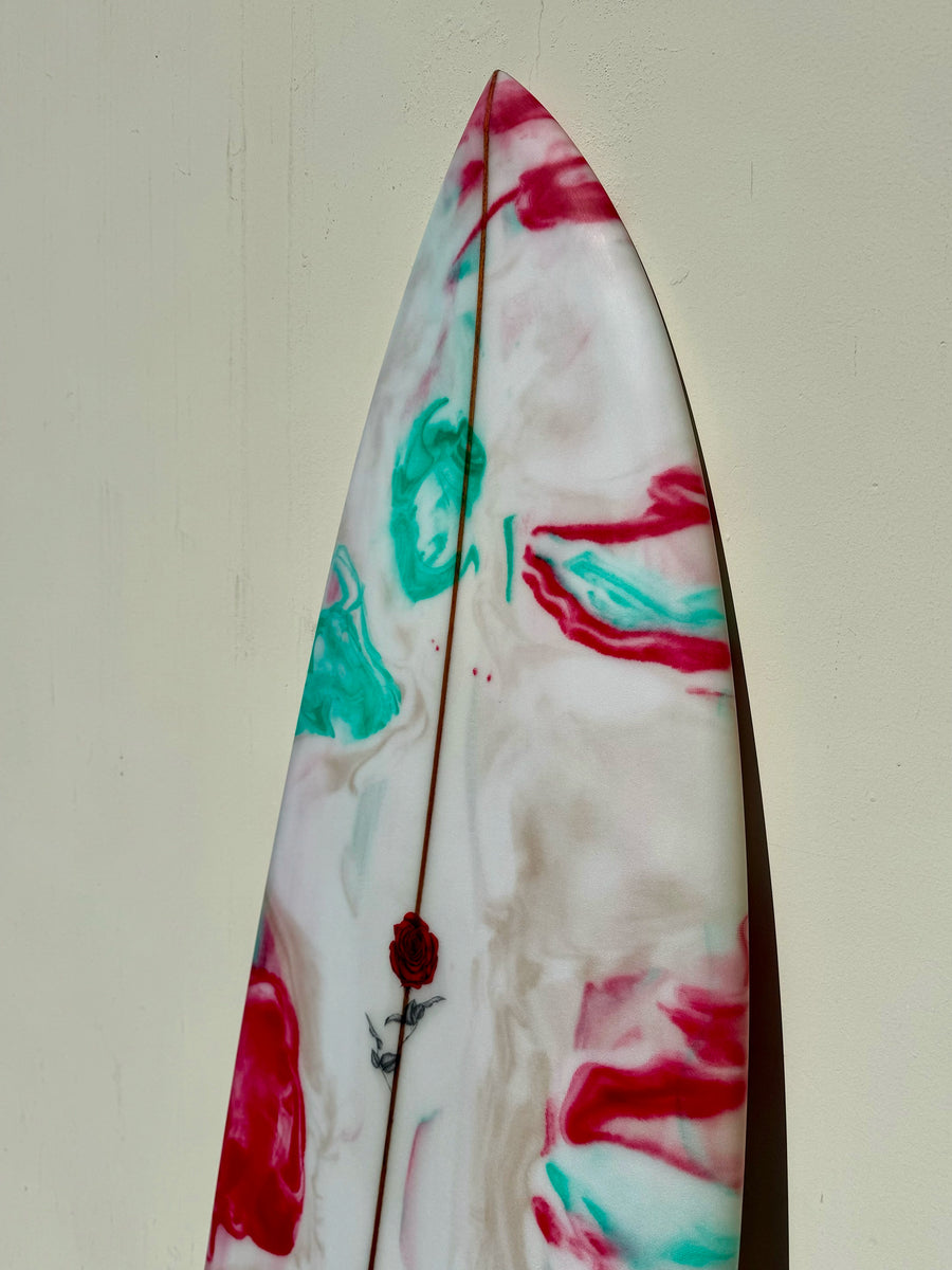 Petal to the Metal | 6’6” Charlotte Charger Abstract Channel Twin Surfboard