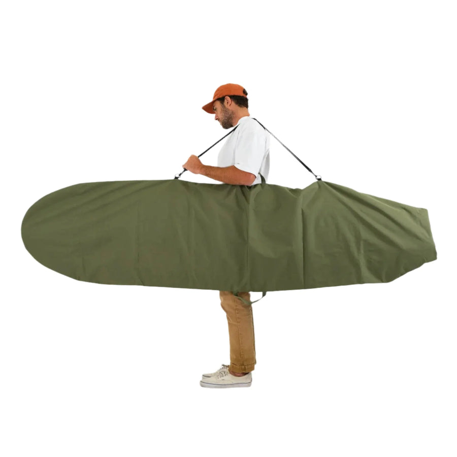 Olive Drab Canvas Surfboard Bag - Surf Bored