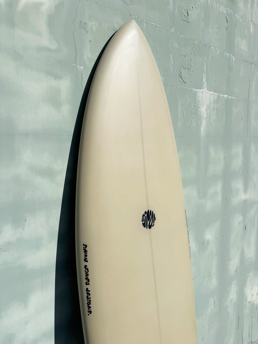 Simon Jones Designs | 6’2" Tracks Twinny Cream Surfboard