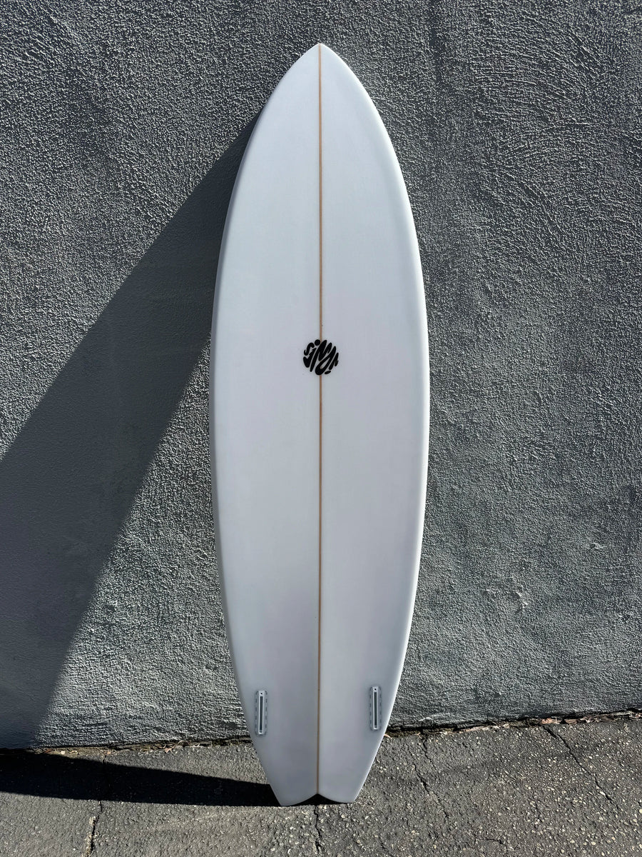 Simon Jones Designs | 6’2” Tracks Twinny Clear Surfboard