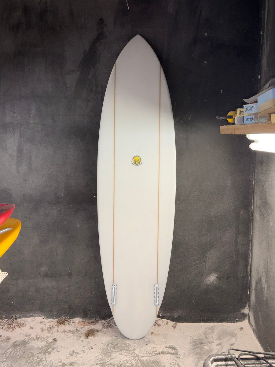 Simon Jones Designs | 6’6” Twin Pin Clear Surfboard