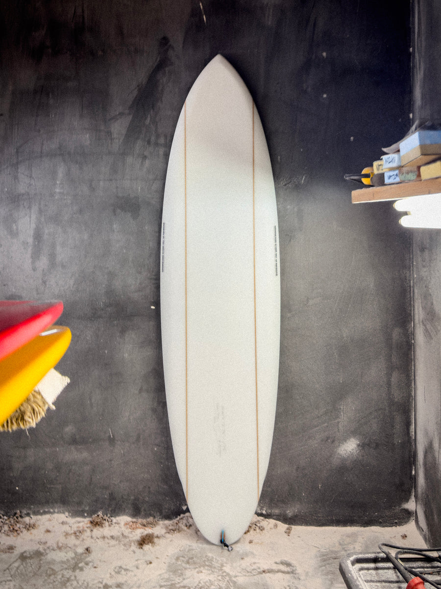 Simon Jones Designs | 6’6” Twin Pin Clear Surfboard