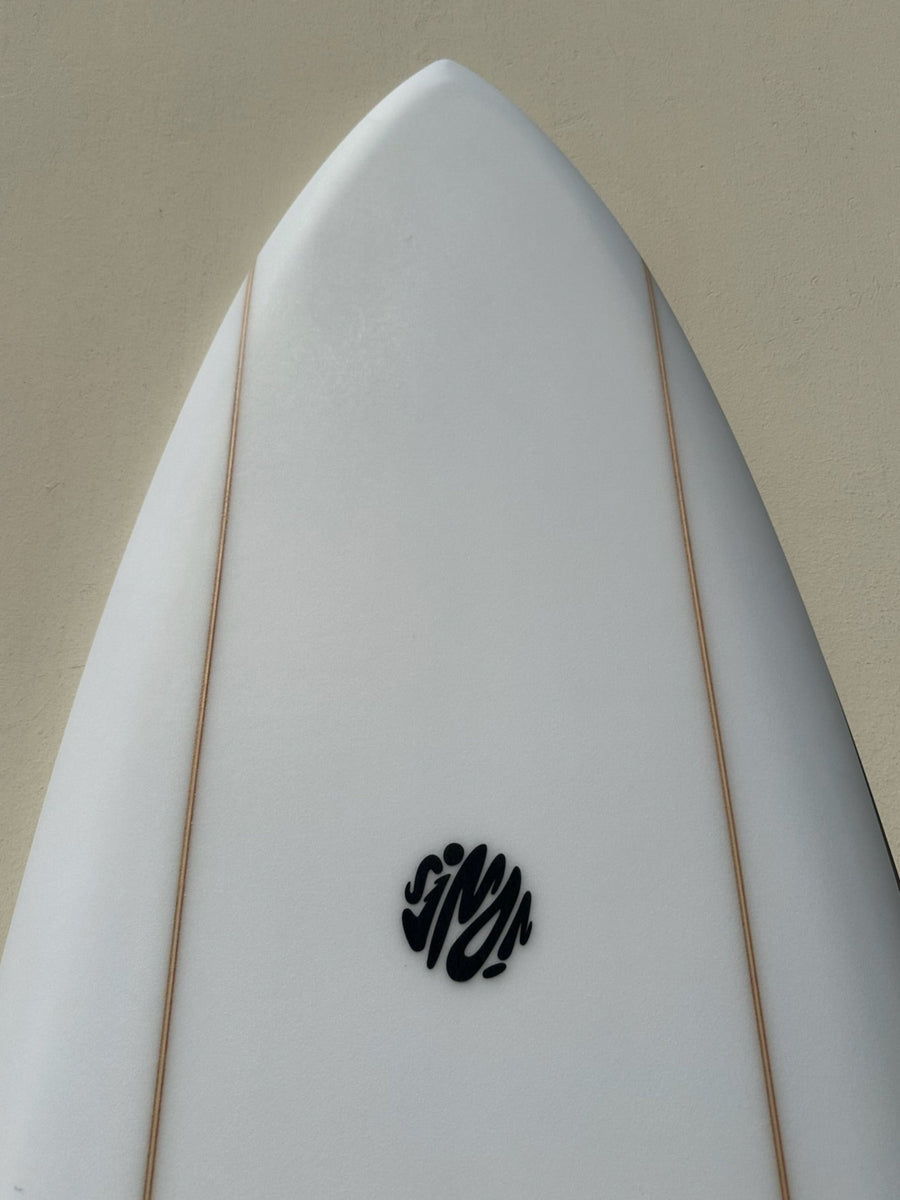 Simon Jones Designs | 6’6” Twin Pin Clear Surfboard