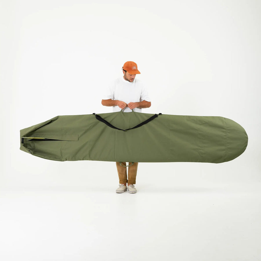 Olive Drab Canvas Surfboard Bag - Surf Bored