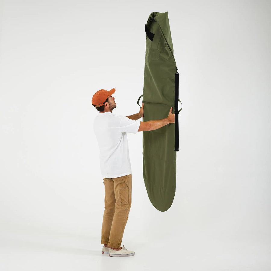 Olive Drab Canvas Surfboard Bag - Surf Bored