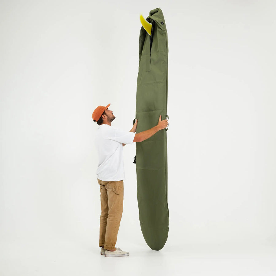 Olive Drab Canvas Surfboard Bag - Surf Bored