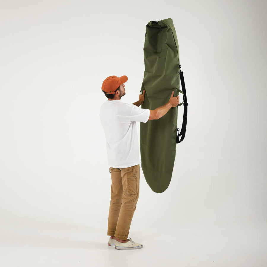 Olive Drab Canvas Surfboard Bag - Surf Bored