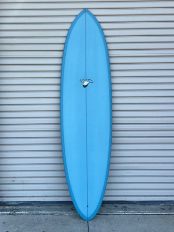 WESTON Surfboards //  7'2'' Twin Pin //  Blue Surfboard