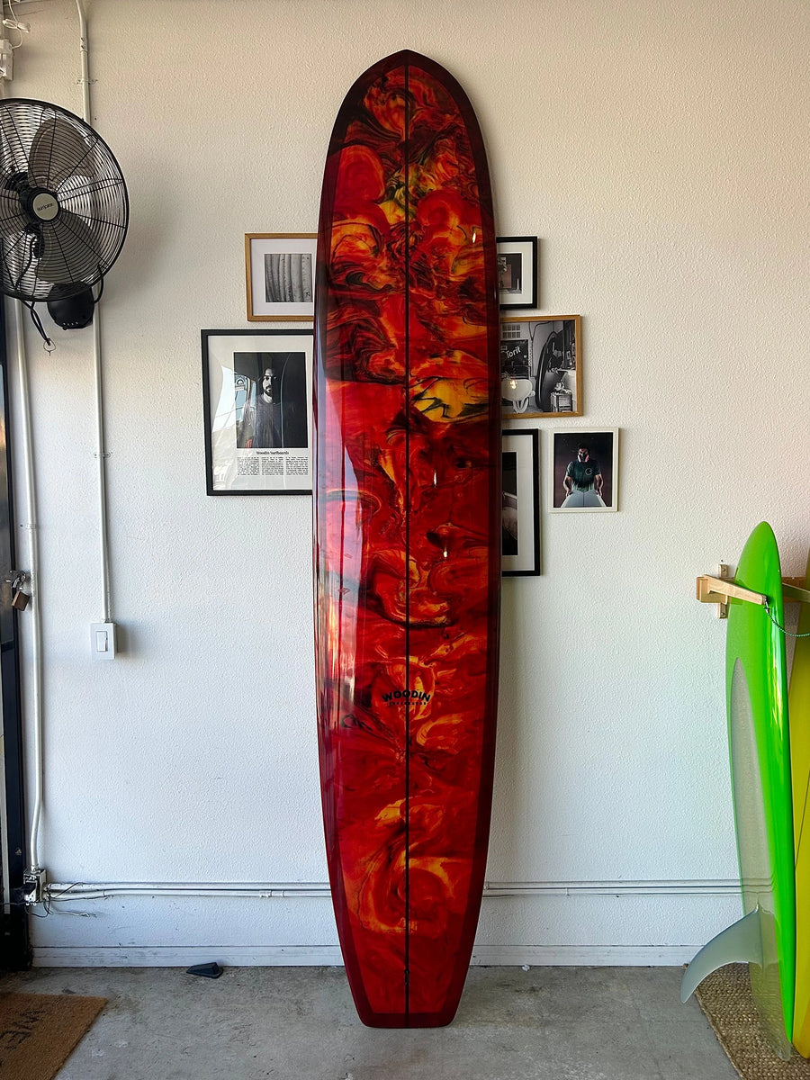 Woodin Surfboards | 9’10” Cheap Trick in Acid Swirl Longboard