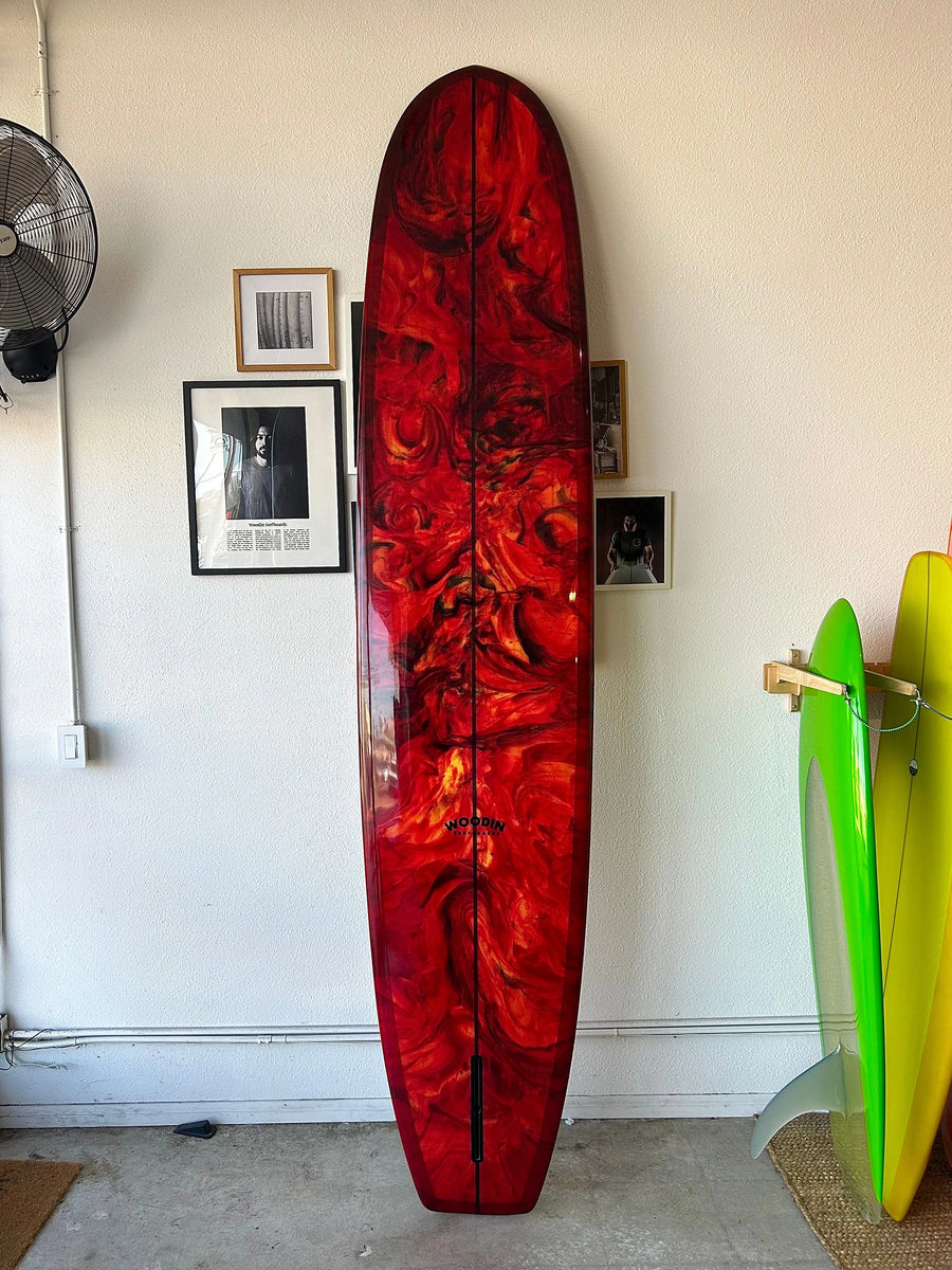 Woodin Surfboards | 9’10” Cheap Trick in Acid Swirl Longboard