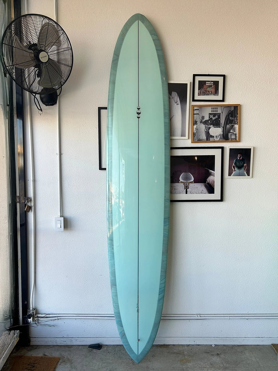 Woodin Surfboards | 9’6” Katana in Blue Heather Acid Longboard