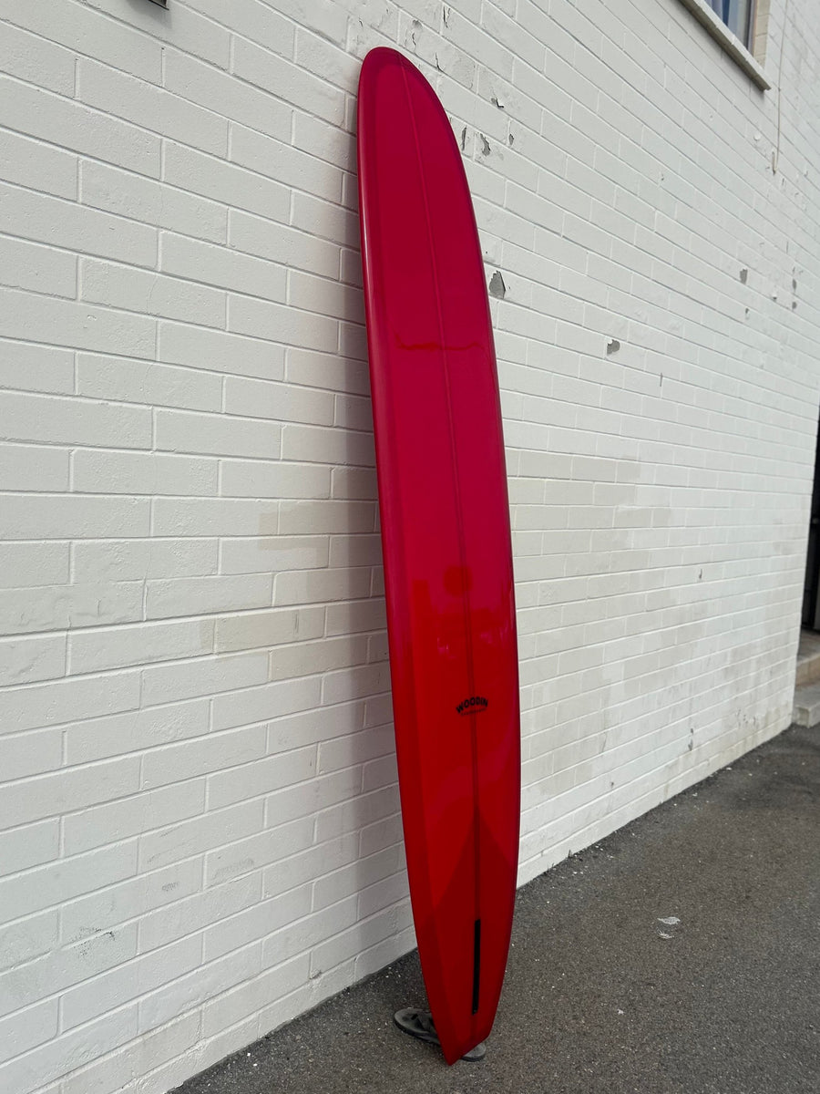 Woodin Surfboards | 9’6”  Free Ride Red Rose Longboard