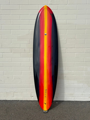 Woodin Surfboards | 7’2” Gypsy Eye in Sunset Abstract Surfboard