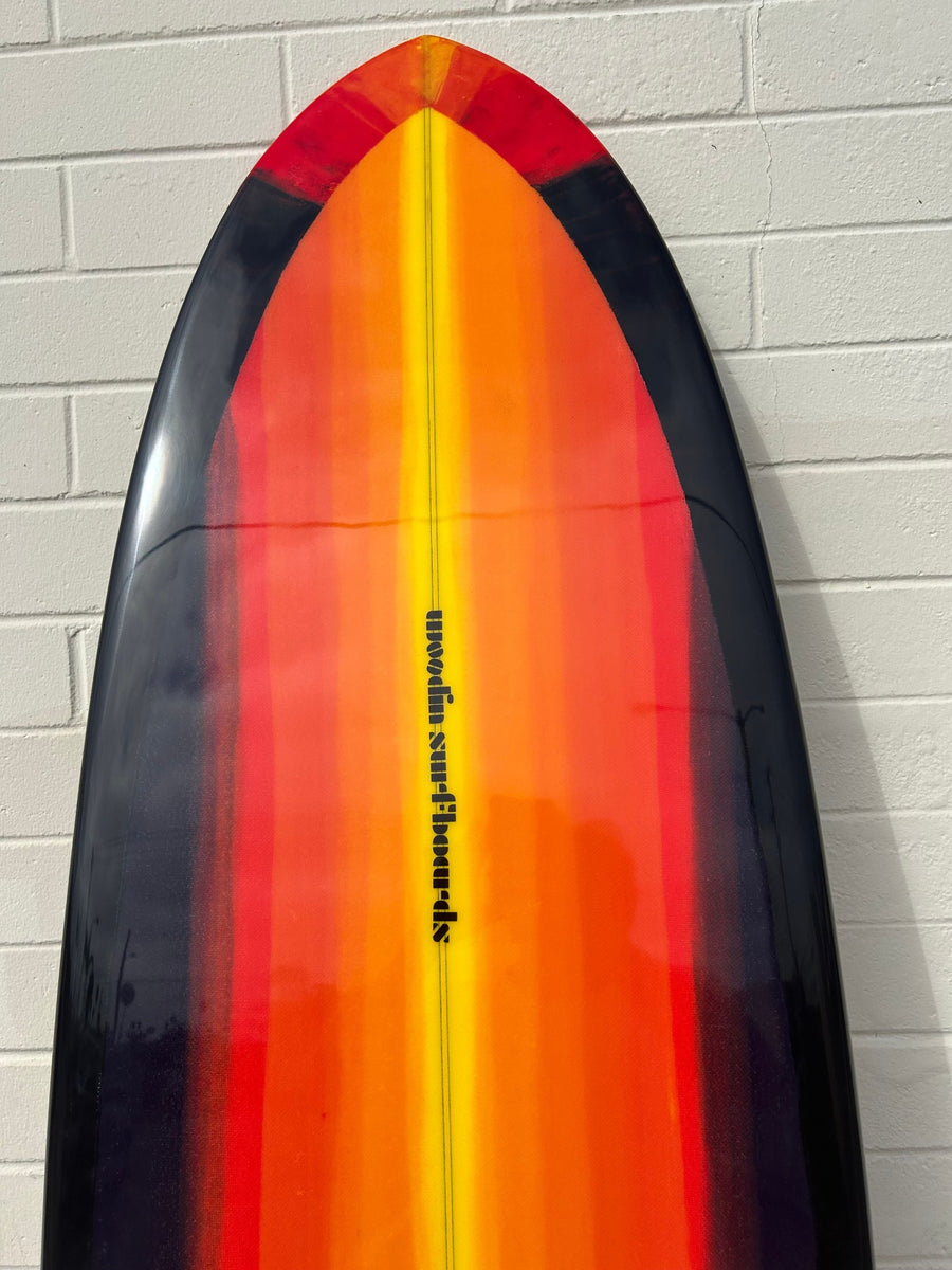 Woodin Surfboards | 7’2” Gypsy Eye in Sunset Abstract Surfboard