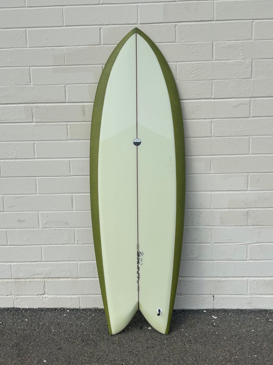 Woodin Surfboards | 5’5” Ziggy Star Fish Granny Smith Surfboard