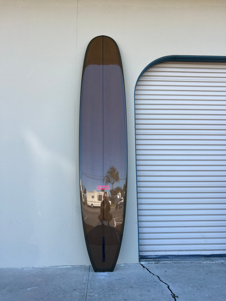 WESTON Surfboards // 10'0'' Noserider // Chocolate + Sky Blue Longboard - Surf Bored