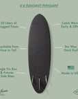 6'4" R-Series | Pleasant Pheasant Soft Top Surfboard