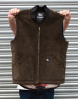 Slowgold Clothing | The Grafter Corduroy Vest - Olive - Surf Bored