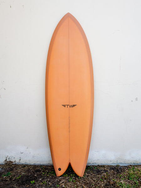 Tyler Warren | 5’7” Dream Fish Orange Peach Quad Surfboard