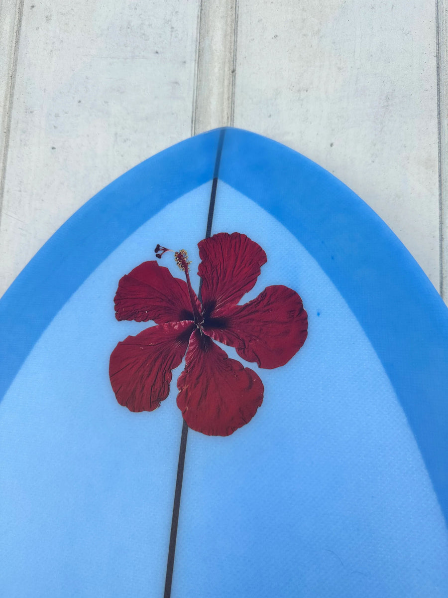 Love Machine | LOVE MACHINE | 7'4" THICK LIZZY BLUE FLOWERS SURFBOARD - Surf Bored