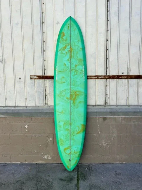 LOVE MACHINE | 8'6 LIZZY | GREEN ABSTRACT SURFBOARD - Surf Bored